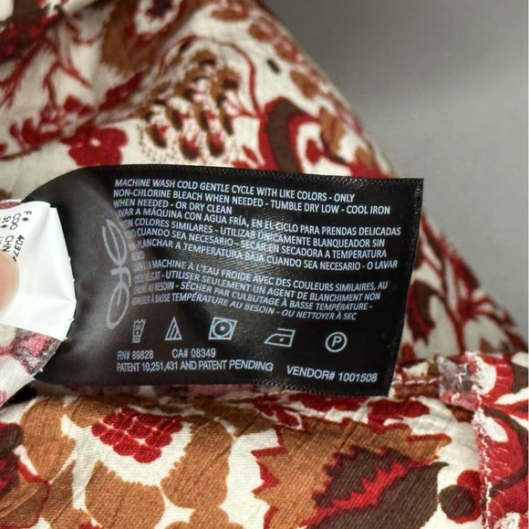 NEW Sam Edelman Dakota Shirred Puff Sleeve Top Seed Pearl Bouquet Women’s XL - Picture 9 of 12